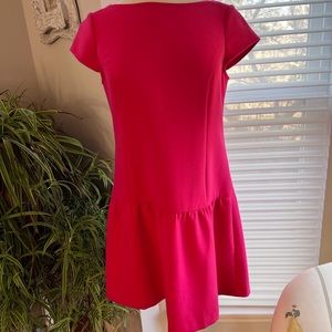 Loft Drop Waist Pink Dress Size 6